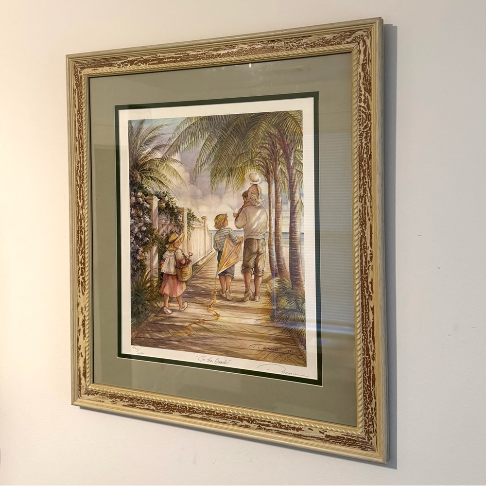Trisha Romance Hand Signed/Numbered Limited Edition Framed Print “To The Beach”